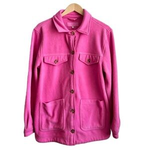 BLANK NYC Hot Barbie pink Sherpa Shacket